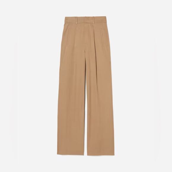 The Draper Pleated Pant in Buttersmooth Ash Brown NWT Everlane - Picture 5 of 8